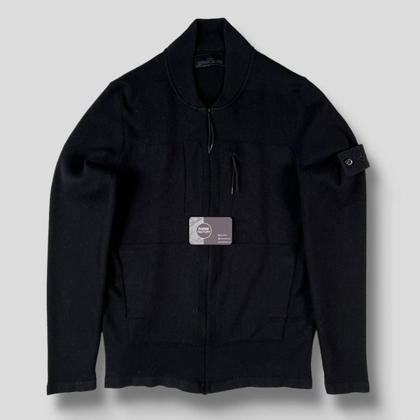 Stone Island - Ghost Wool Zip Jumper Black