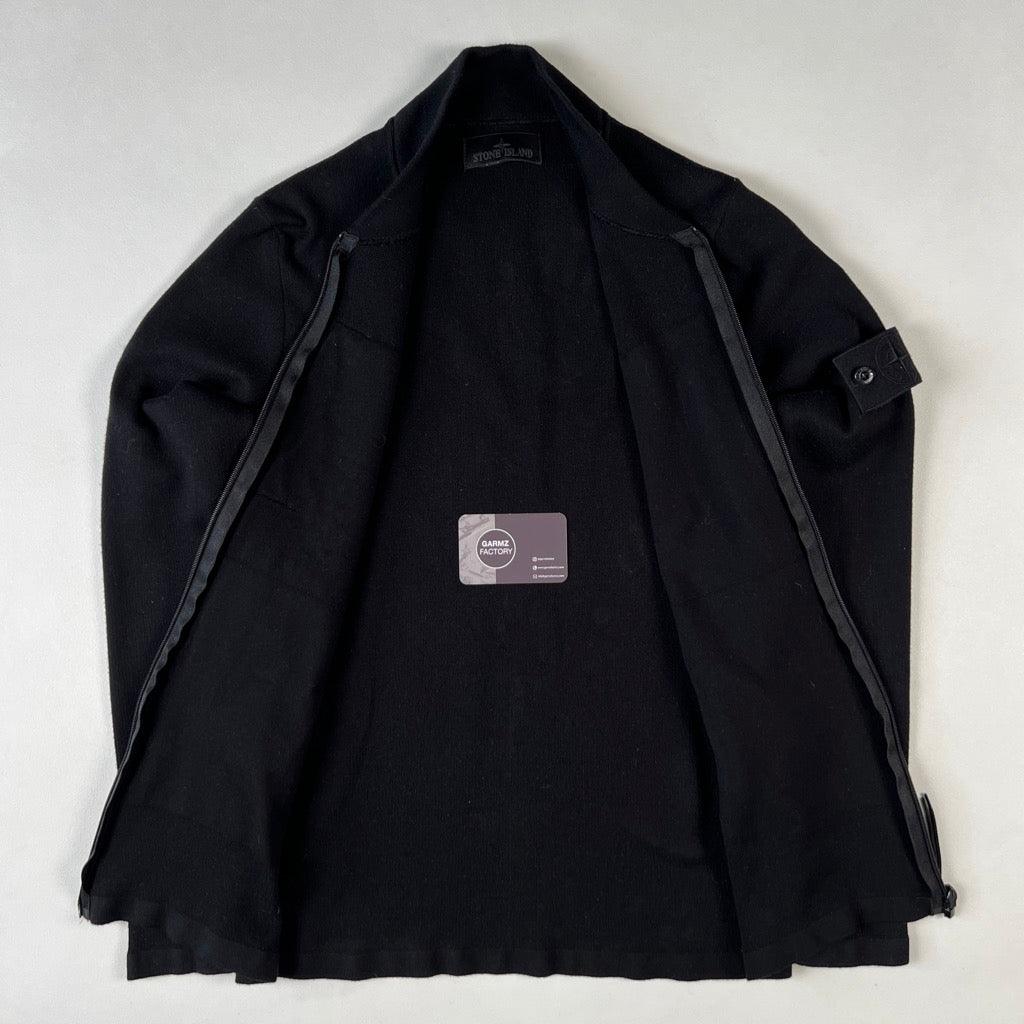 Stone Island Ghost Wool Zip Jumper Black Garmz Factory