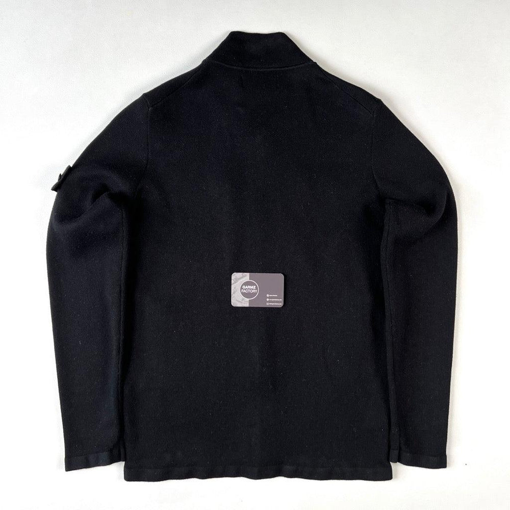 【希少】22aw stone  ghost zip bluson Black Hooded zipper-up sweater with raglan sleeves and