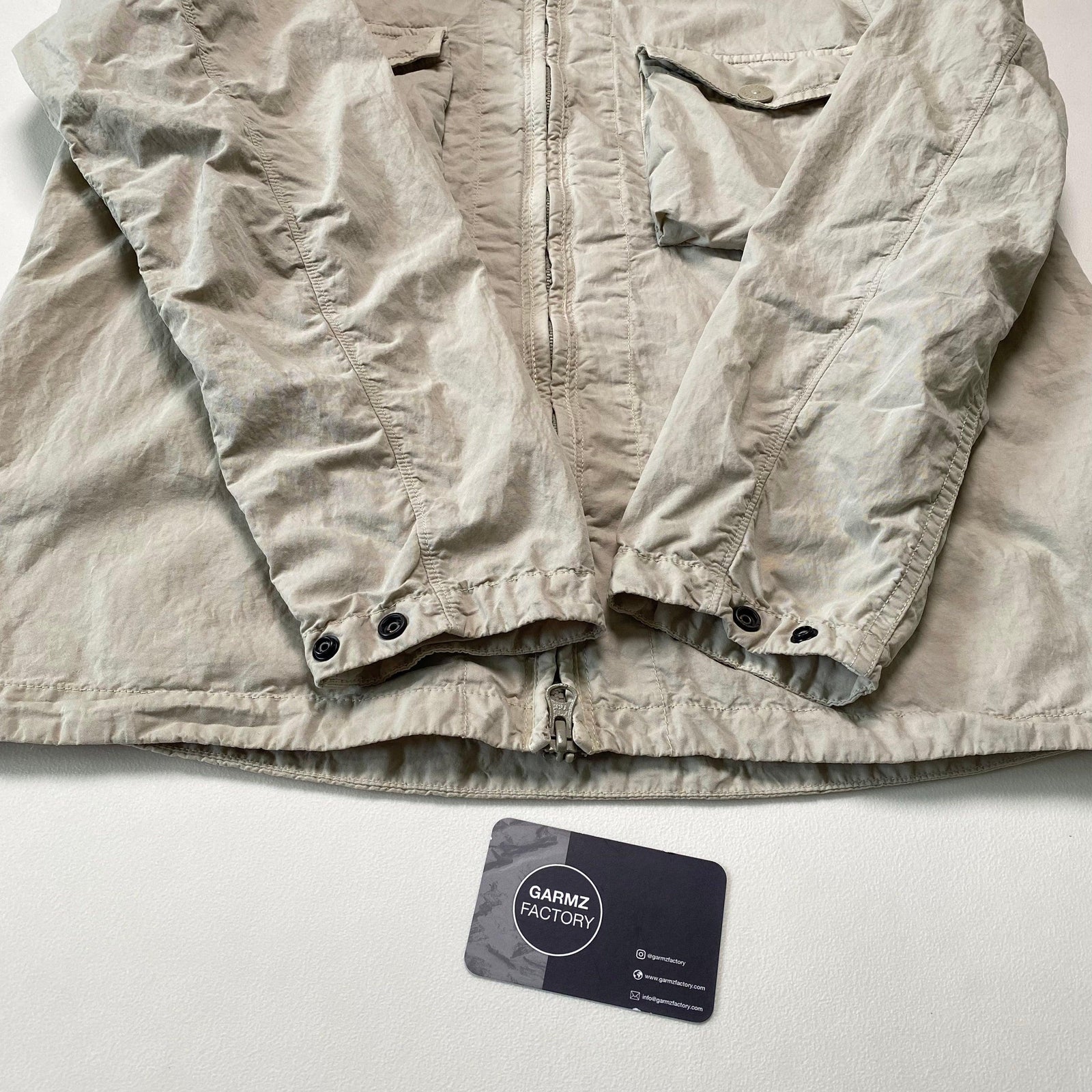 STONE  ZIP OVERSHIRT Lサイズ STONE ISLAND Ghost Piece O-Ventile Zip Overshirt | M