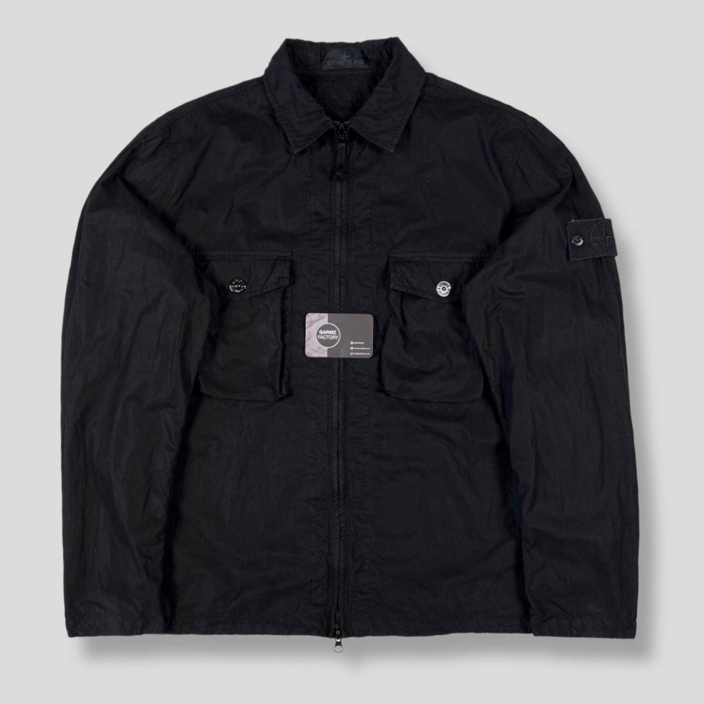 Stone Island Ghost Zip Overshirt Black – Garmz Factory