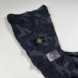 Stone Island - Grid Check Camo Cargo Trousers Black/Grey