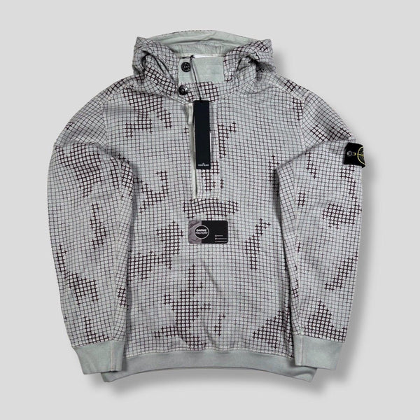Stone Island - Grid Check Camo Sweatshirt Grey