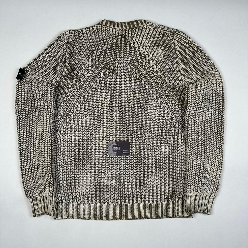 Stone Island Hand Corrosion Cable Knit Jumper Khaki – Garmz Factory