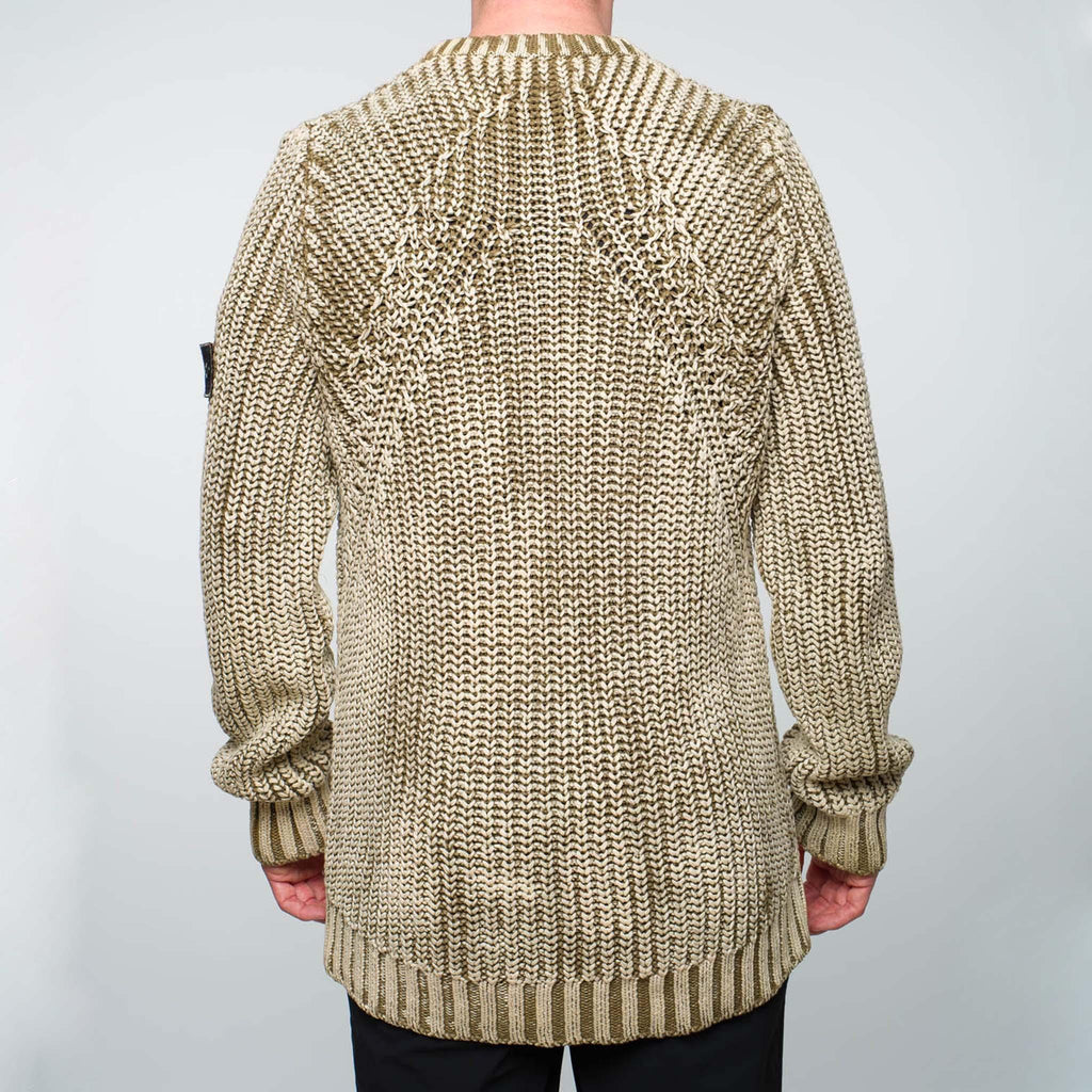 Stone Island Hand Corrosion Jumper Khaki Garmz Factory