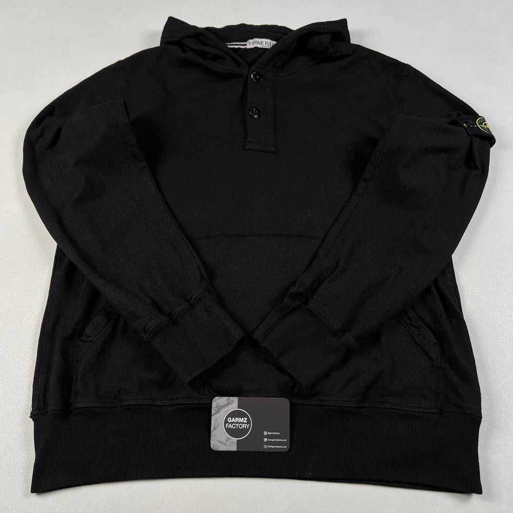 Stone Island Hooded Button Sweatshirt Black – Garmz Factory
