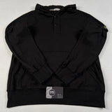 Stone Island - Hooded Button Sweatshirt Black