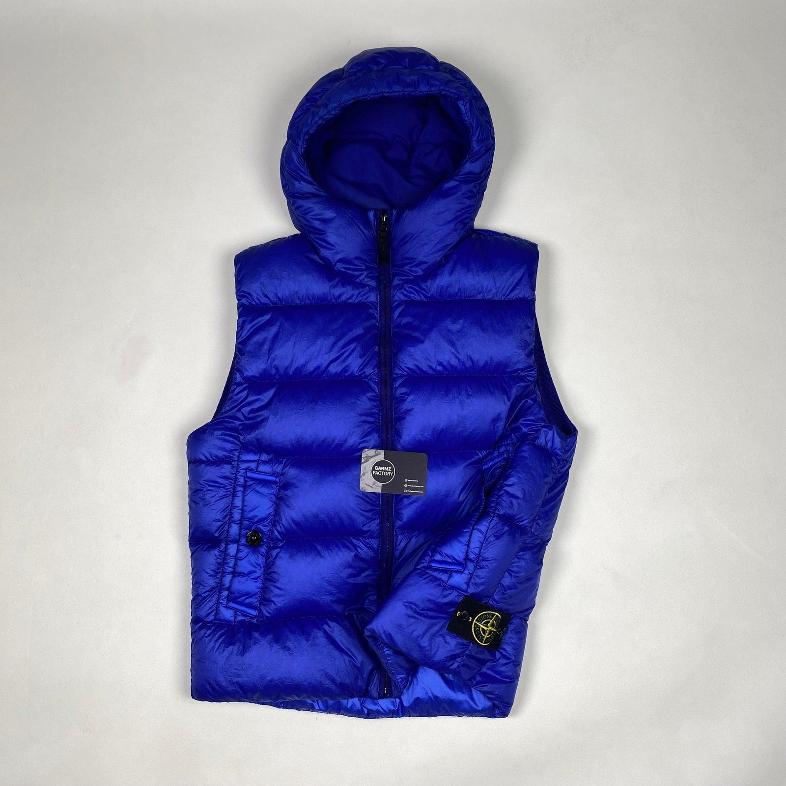 Blue stone island gilet sales