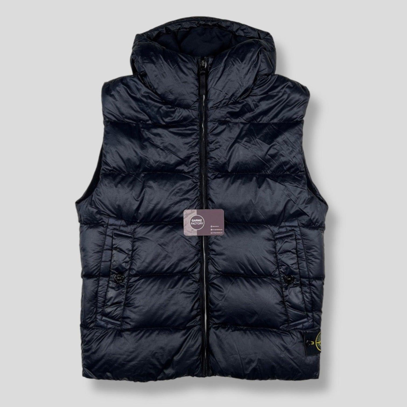 Stone Island Hooded Down Gilet Navy – Garmz Factory