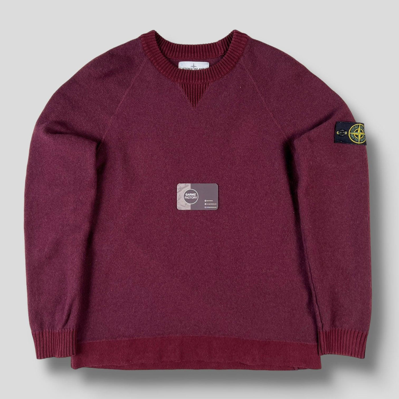 Stone Island Knit Crewneck Jumper Burgundy – Garmz Factory