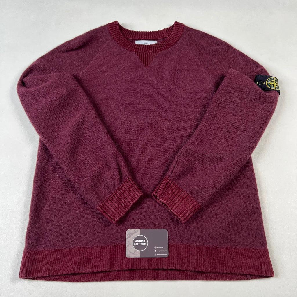Stone Island Knit Crewneck Jumper Burgundy – Garmz Factory