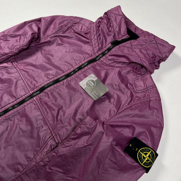 Stone Island - Lamy Flock Hooded Jacket Purple