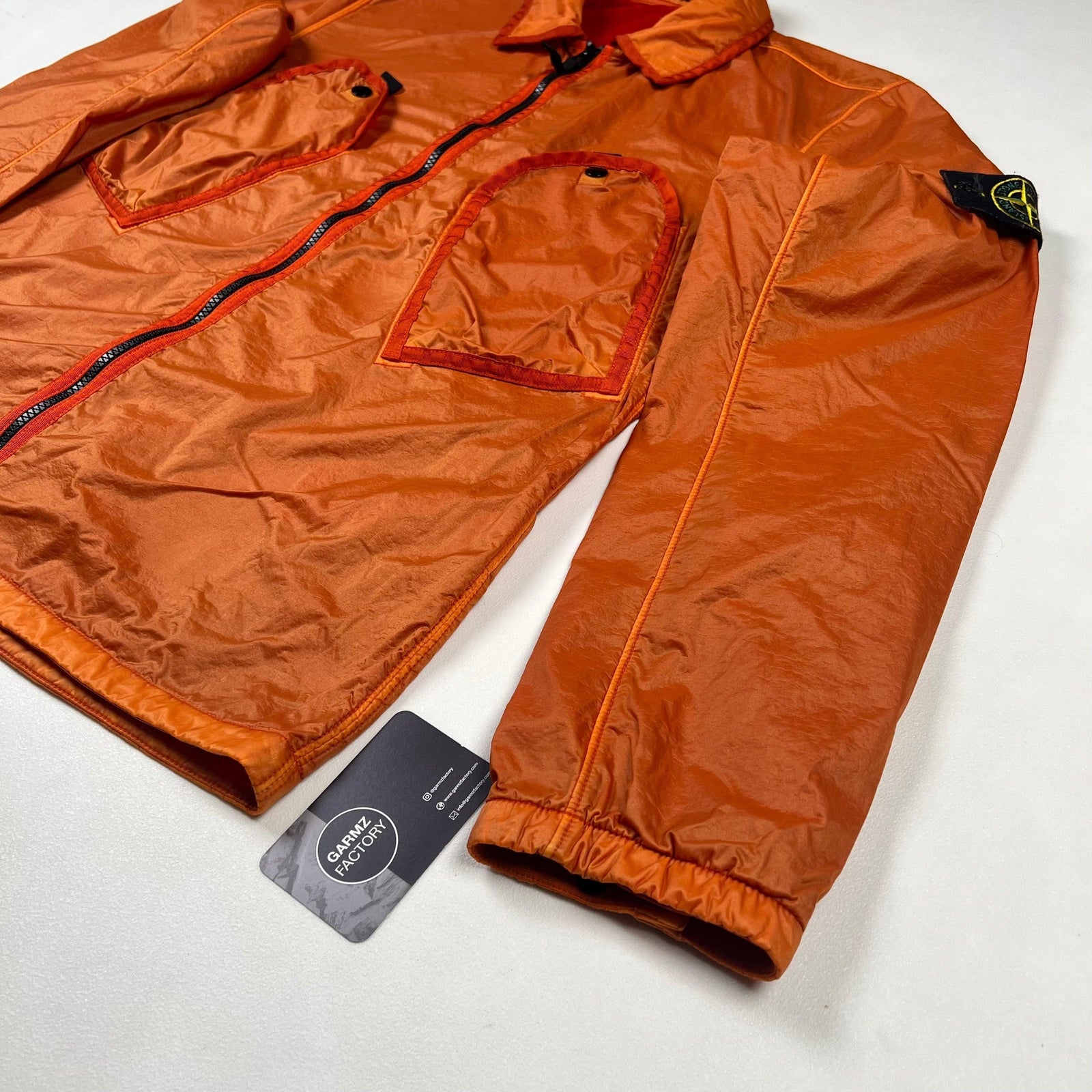 Stone Island Lamy Flock Overshirt Orange – Garmz Factory