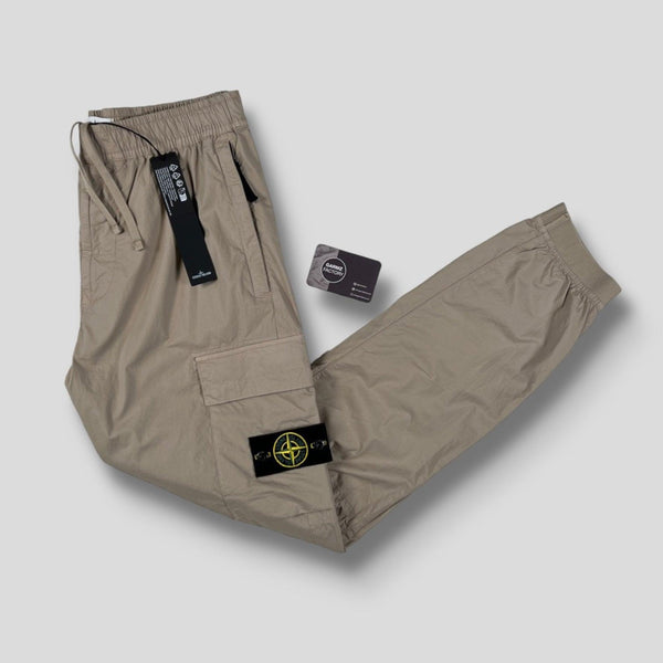 Stone Island - Logo Patch Cargo Trousers Type RE-T Beige