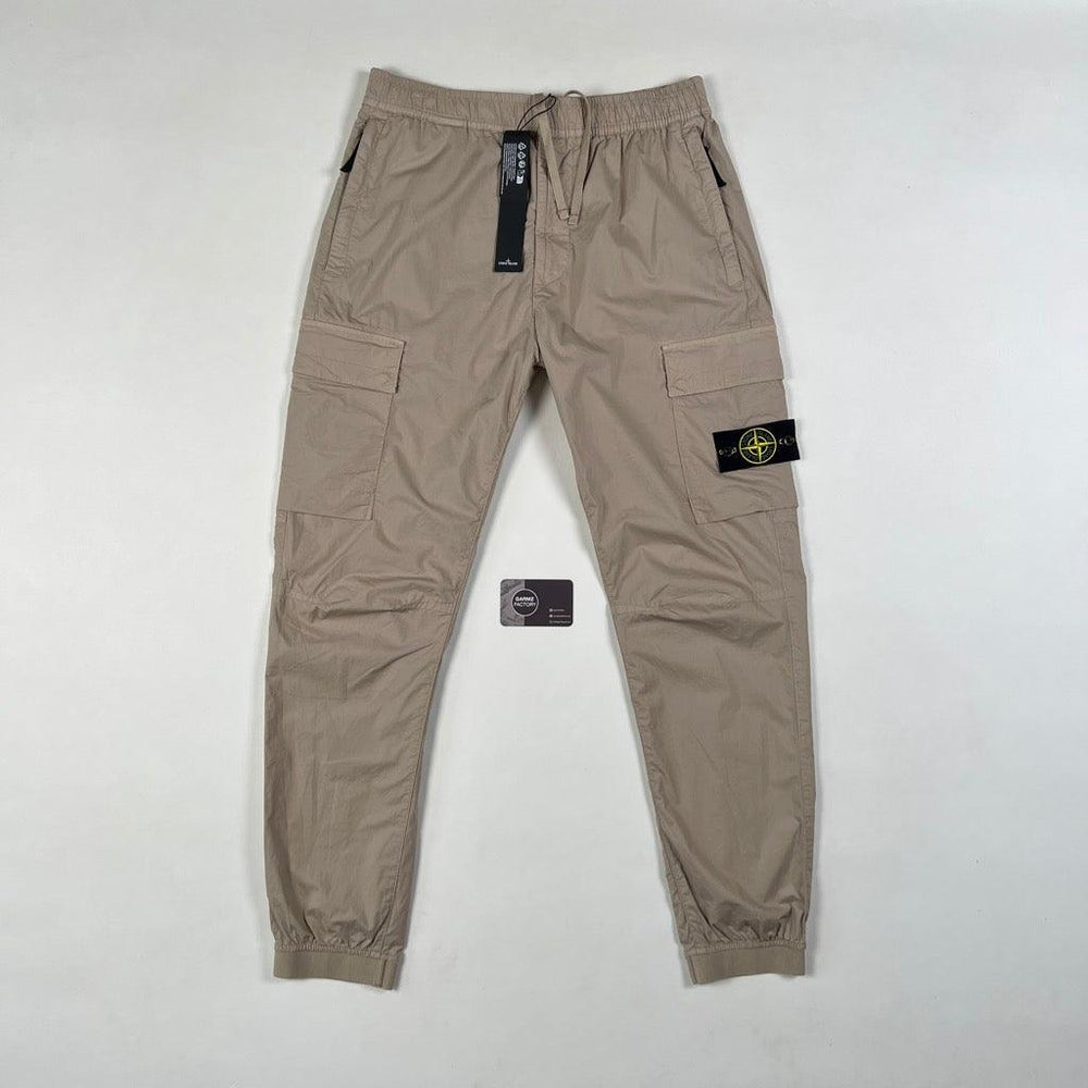 Stone Island Logo Patch Cargo Trousers Type RE-T Beige – Garmz Factory