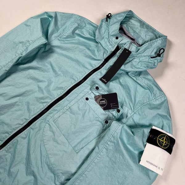 Stone Island - Membrana 3L Tc Hooded Jacket Light Blue