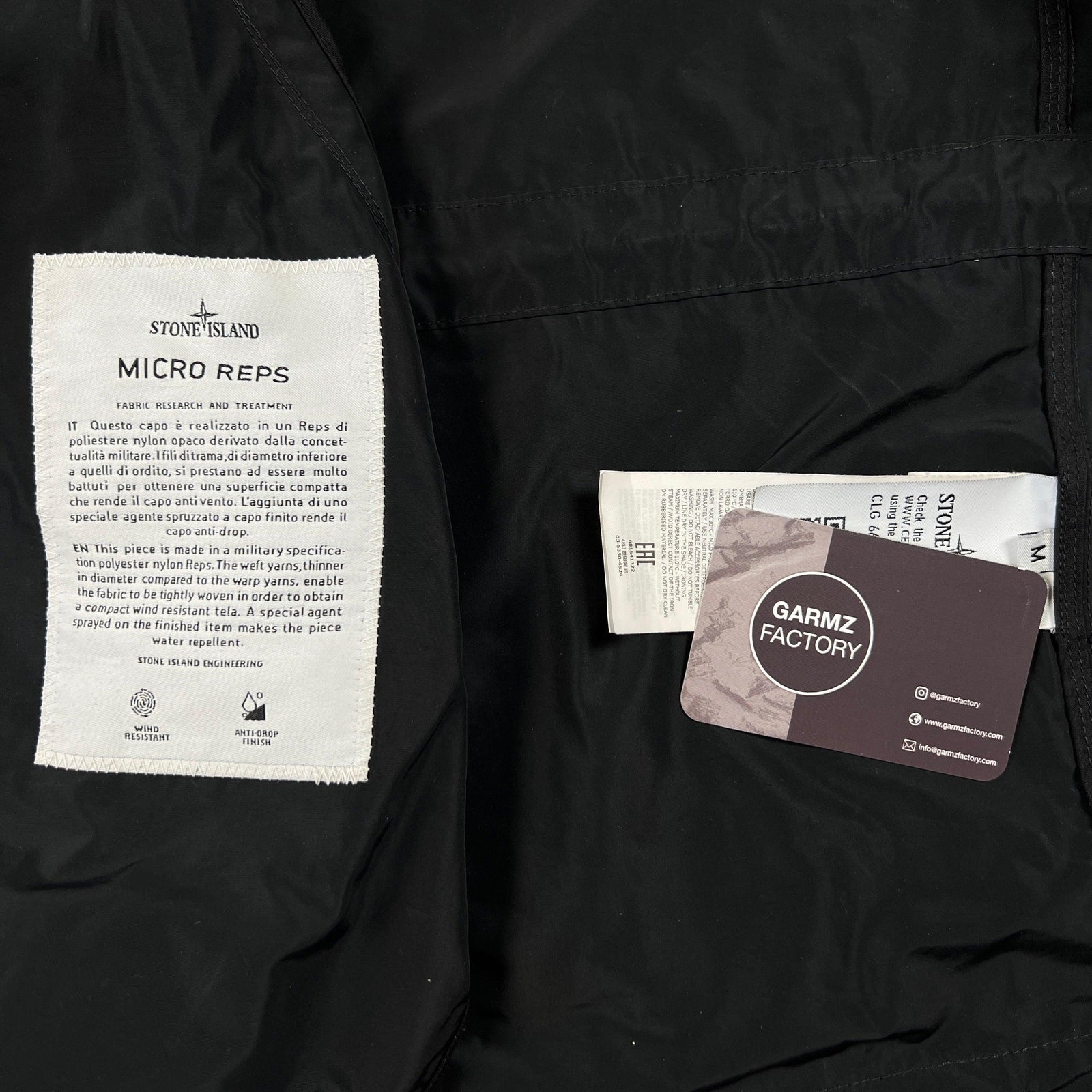 Stone Island Micro Reps Hooded Parka Black – Garmz Factory