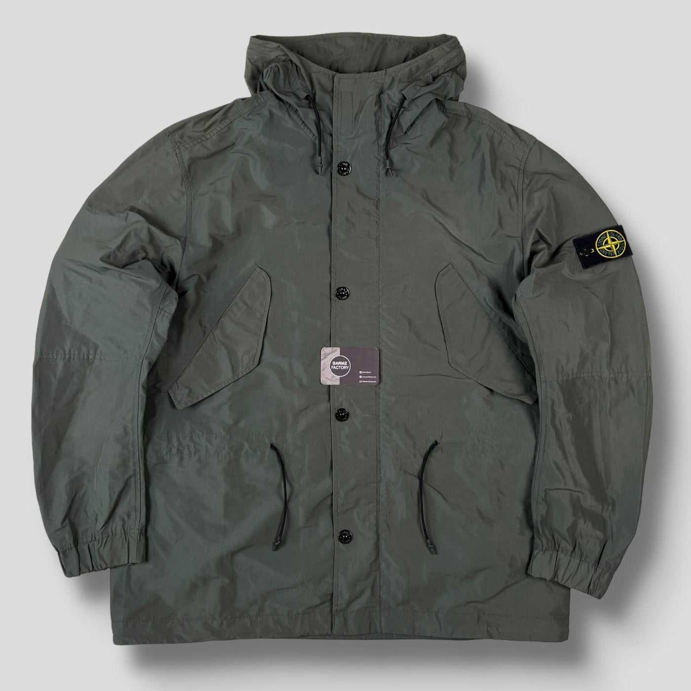 Stone  ジャケット　MICROREPS Lサイズ Stone Island Micro Reps Hooded Parka Grey – Garmz Factory