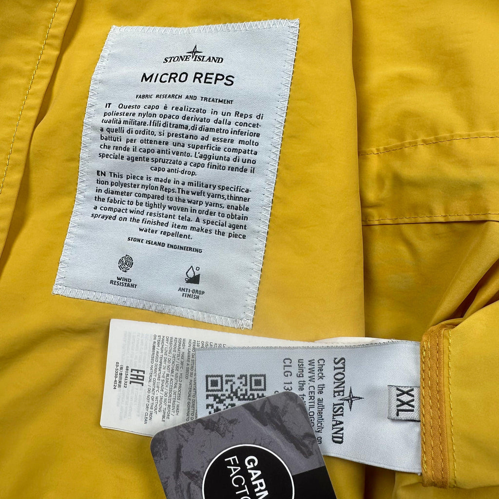 Stone island micro sales reps jacket yellow
