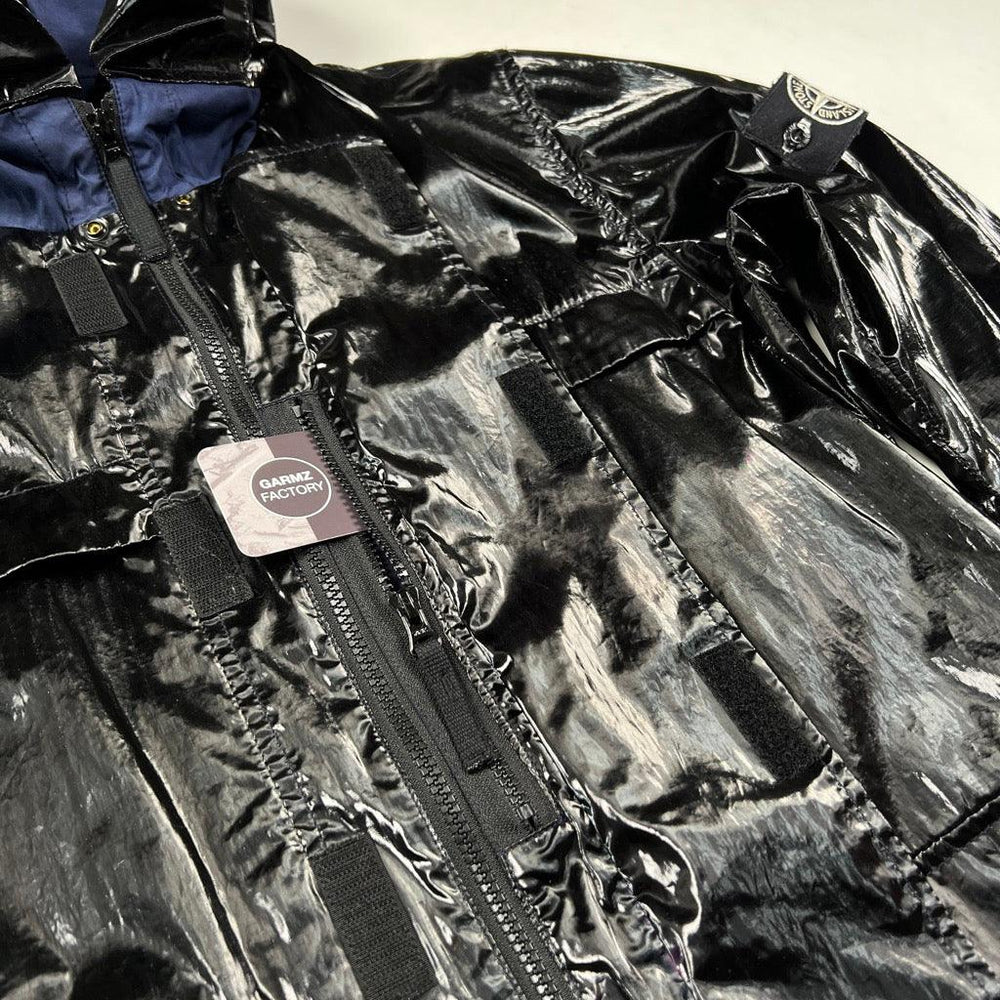 Stone Island Mussola Prismatica Hooded Jacket Black – Garmz Factory