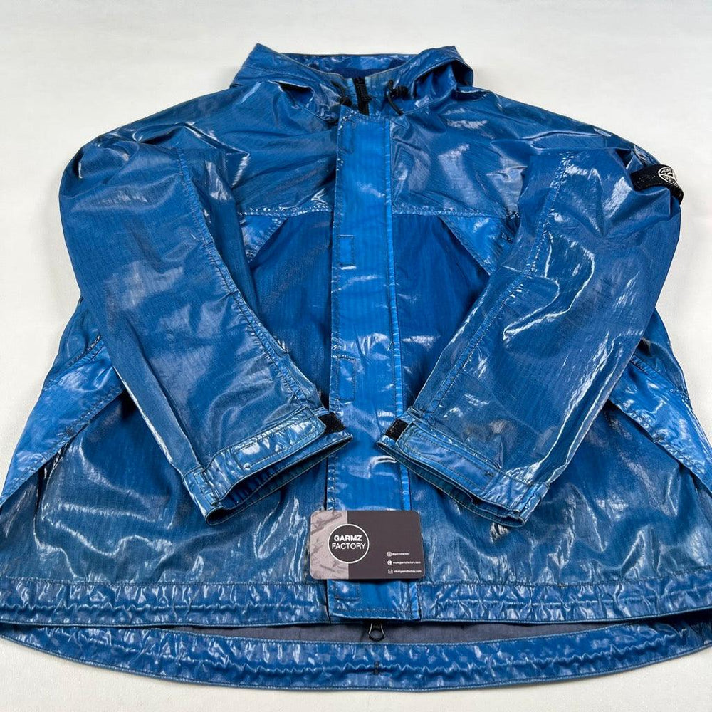 Stone Island Mussola Prismatica Hooded Jacket Blue – Garmz