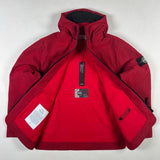 Stone Island - Needle Punched Reflective Hooded Jacket Red