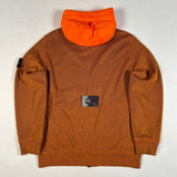 Stone Island - Nylon Blend Hooded Zip Sweatshirt Orange