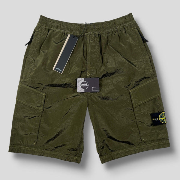 Stone Island - Nylon Metal Bermuda Comfort Shorts Khaki