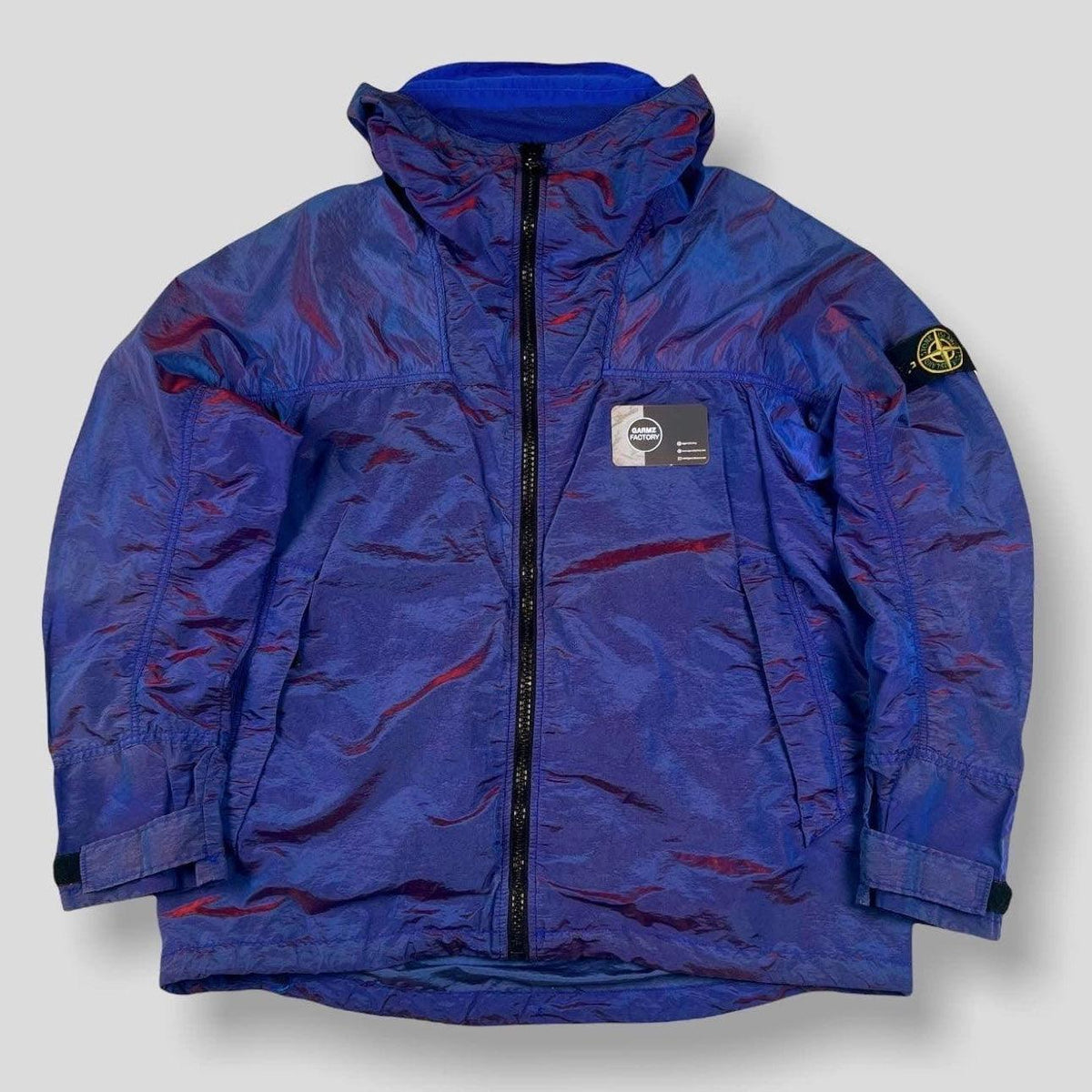 Nylon Metal Colour Weft Jacket Purple/Red