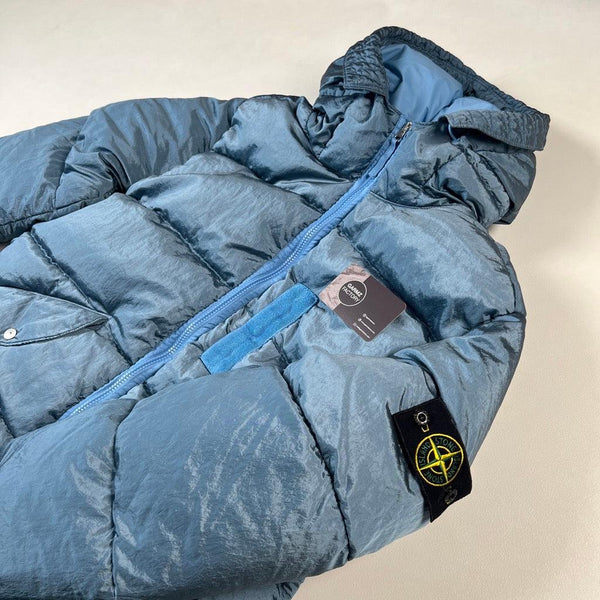 Stone Island - Nylon Metal Econyl Hooded Down-TC Jacket Blue