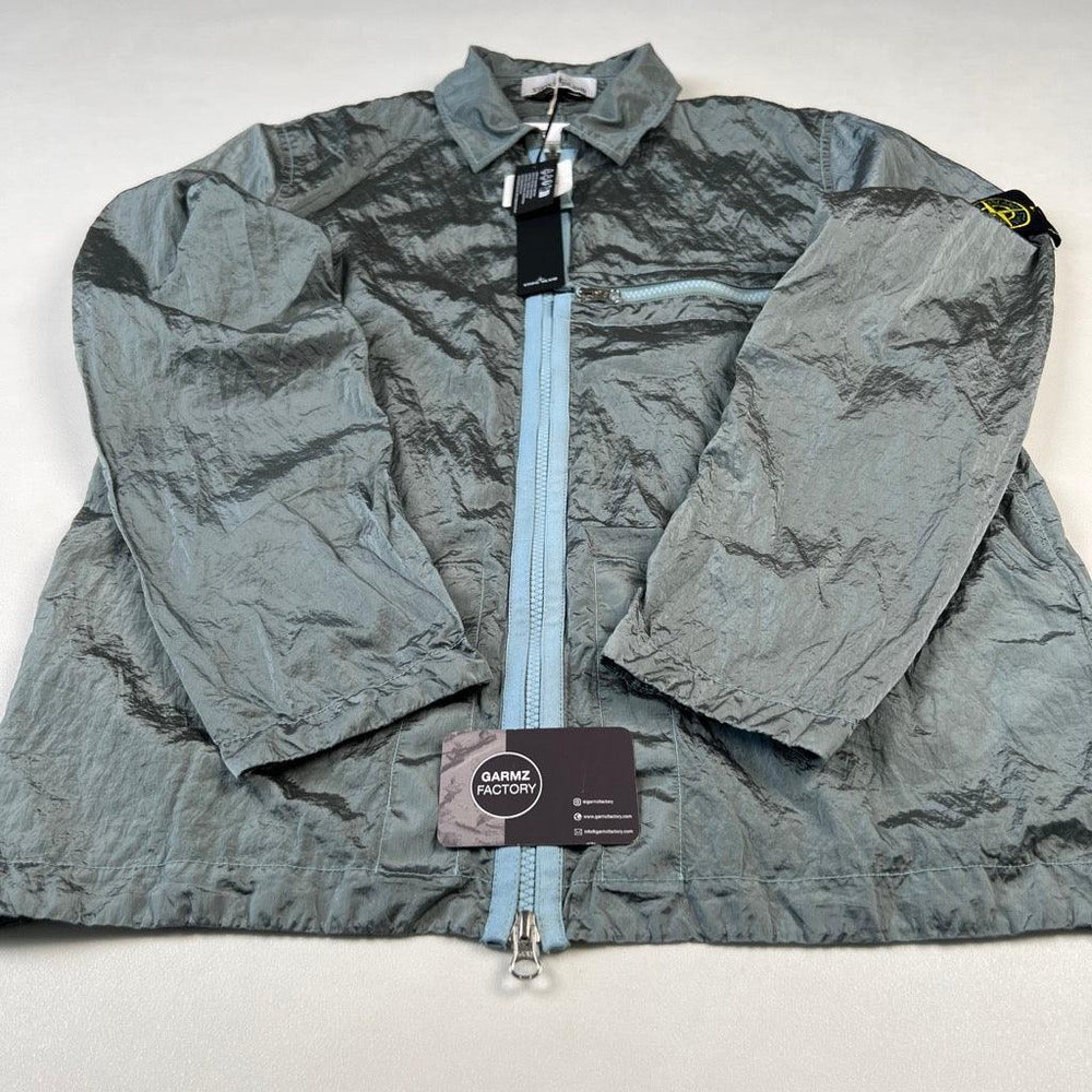 Stone Island Nylon Metal Econyl Overshirt Light Blue – Garmz Factory