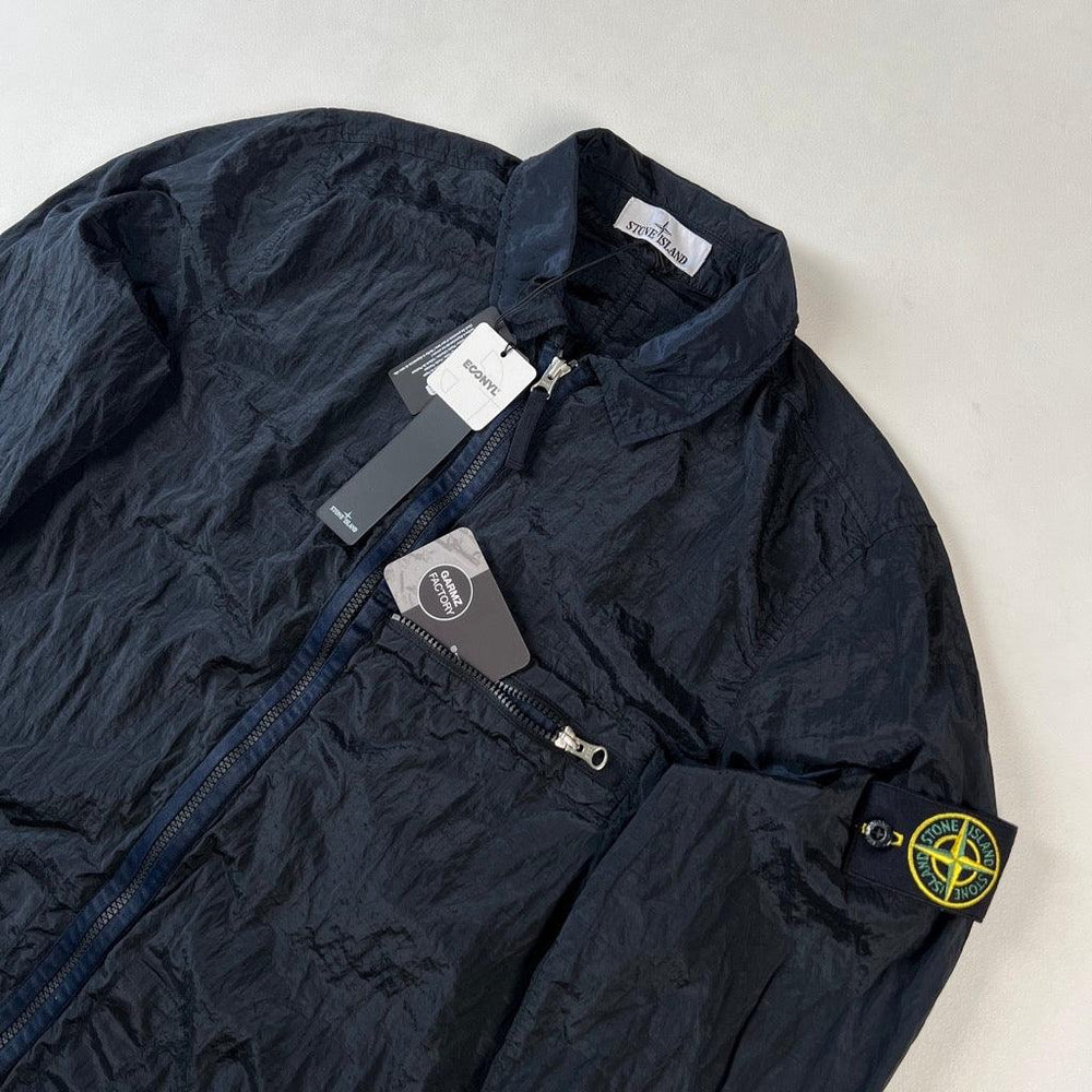 Shop stone island nylon metal zip overshirt 2025