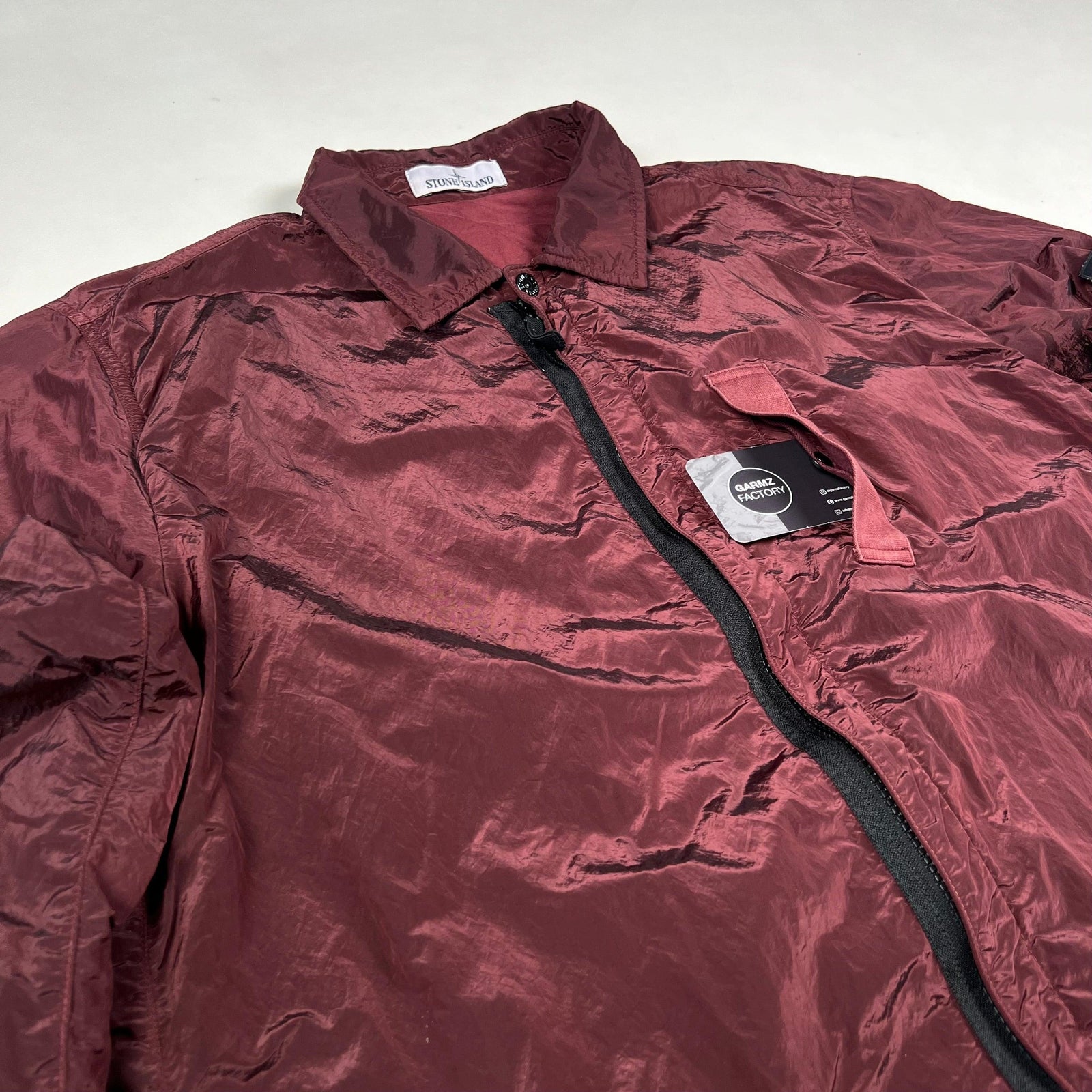 Stone Island Nylon Metal Lined Overshirt Burgundy – Garmz Factory