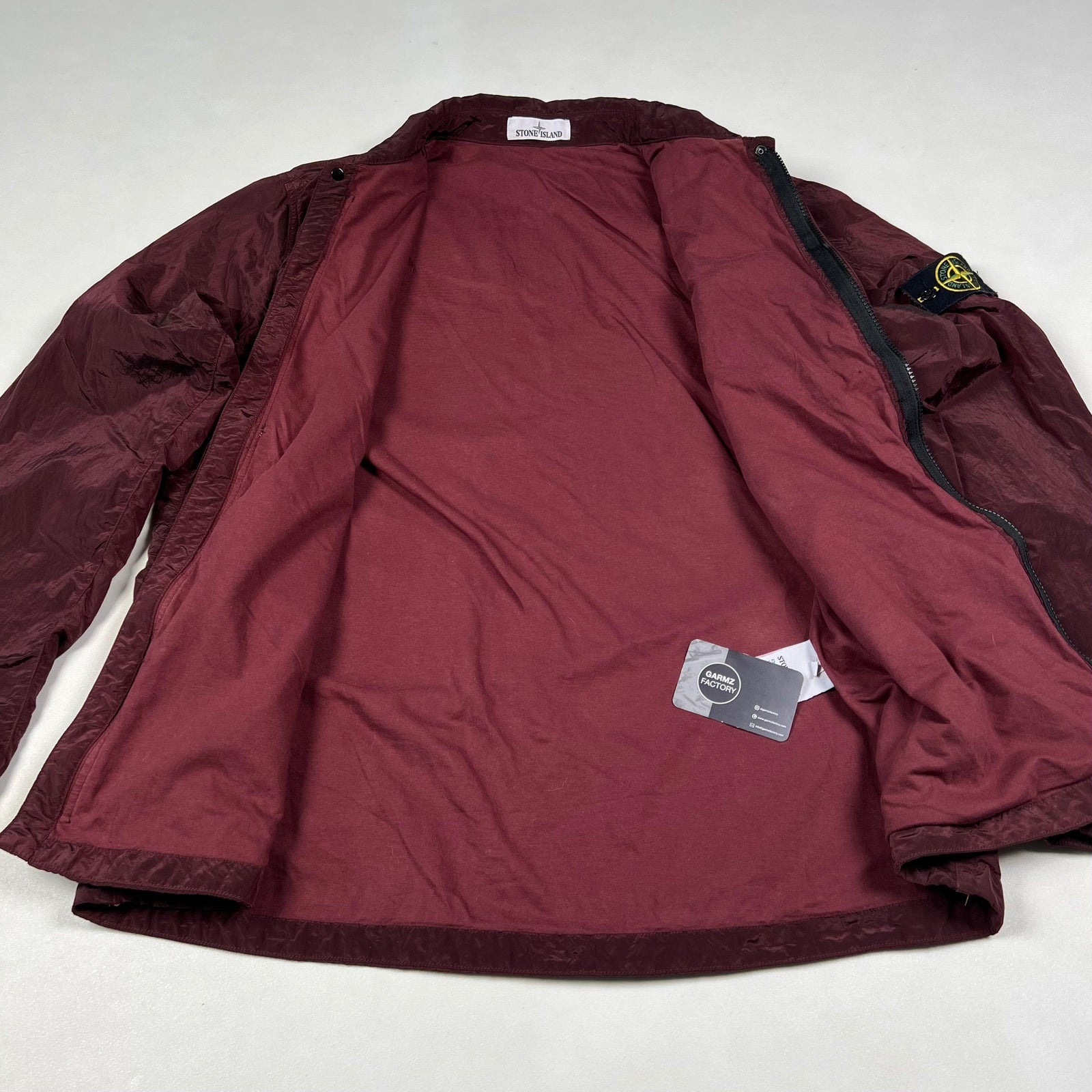 Stone Island Nylon Metal Lined Overshirt Burgundy – Garmz Factory