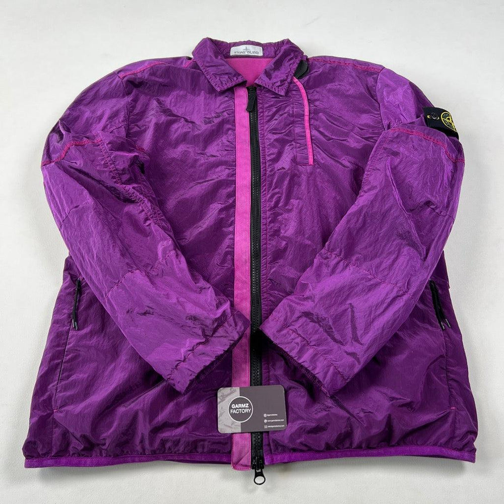 新品タグ付き Stone  24ss ナイロンジャケット パープル Stone Island Nylon Metal Lined Overshirt Purple – Garmz Factory