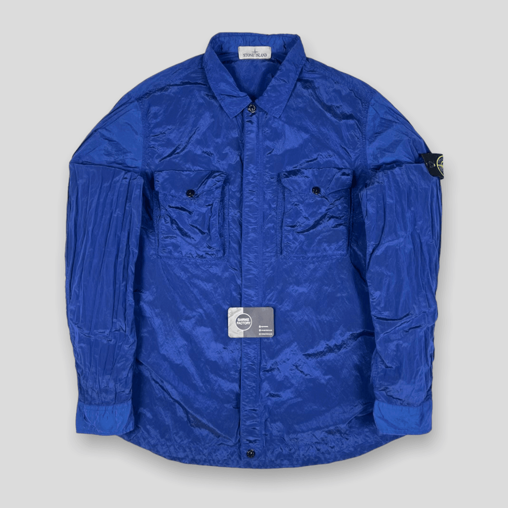 Stone island top overshirt nylon blue