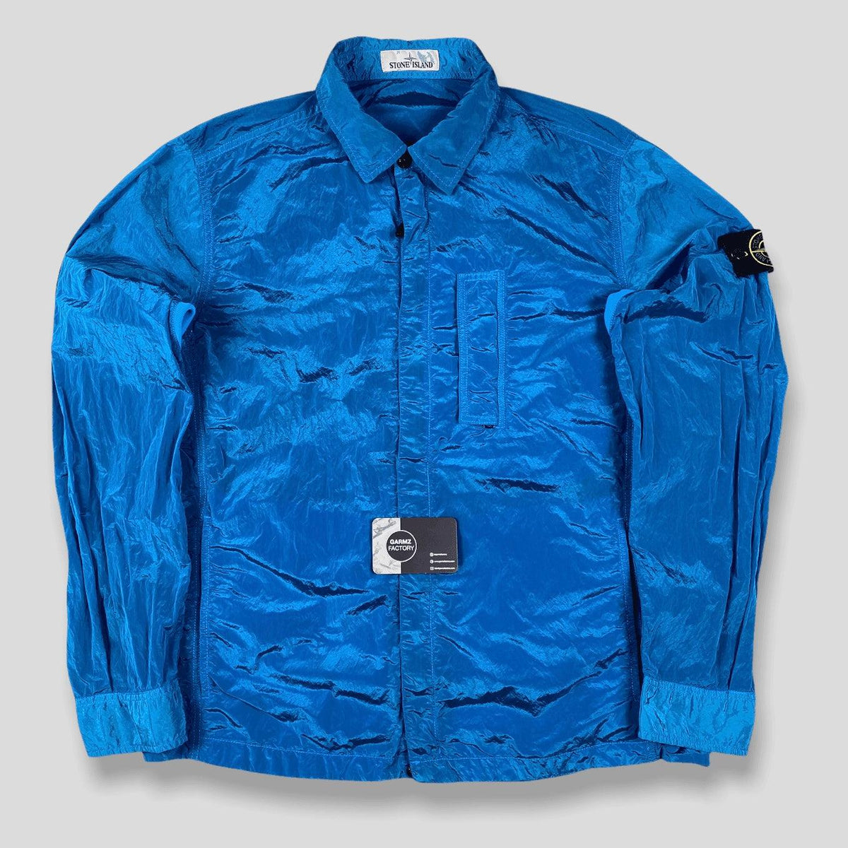 Stone Island Nylon Metal Overshirt Blue โ Garmz Factory