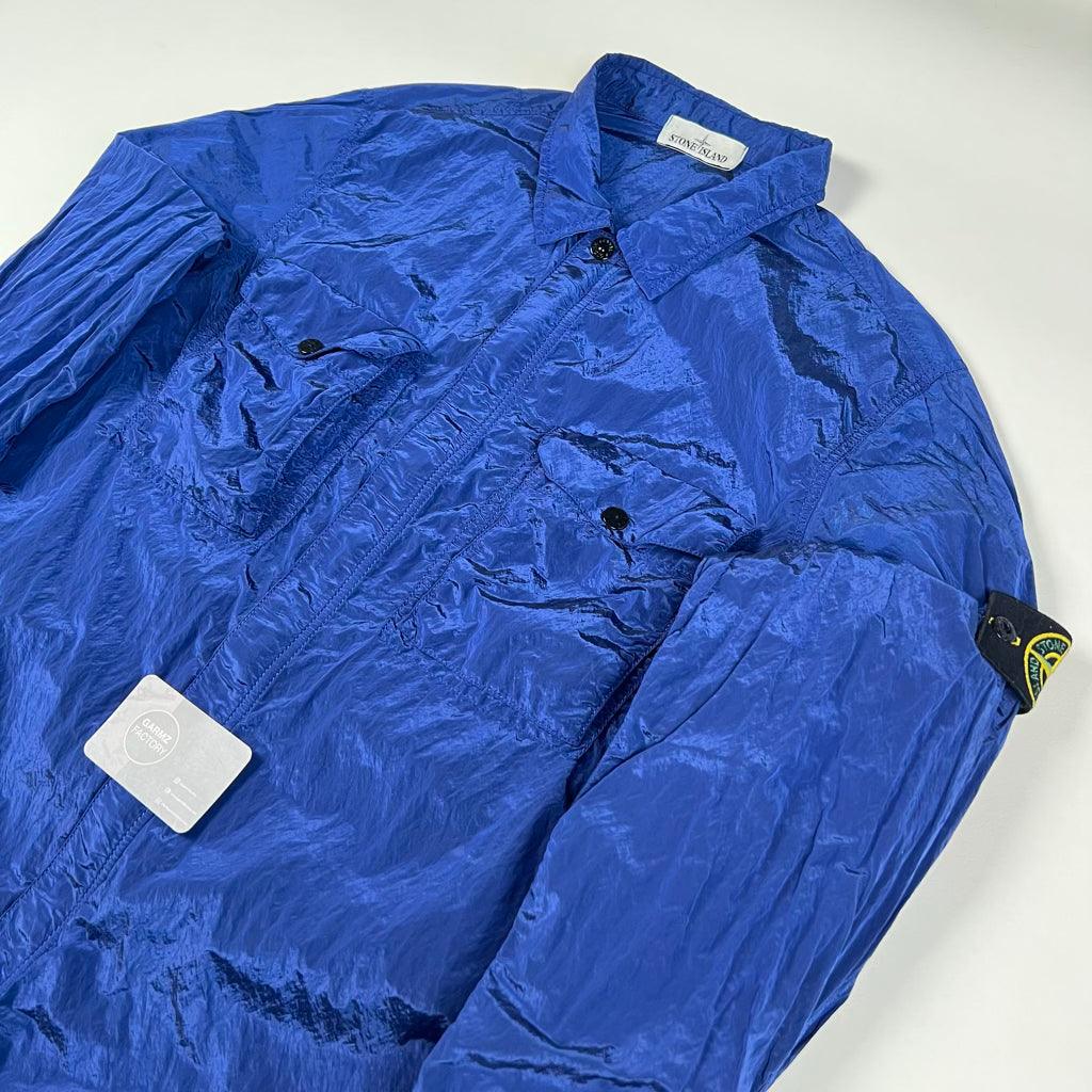 Stone island nylon metal overshirt blue new arrivals