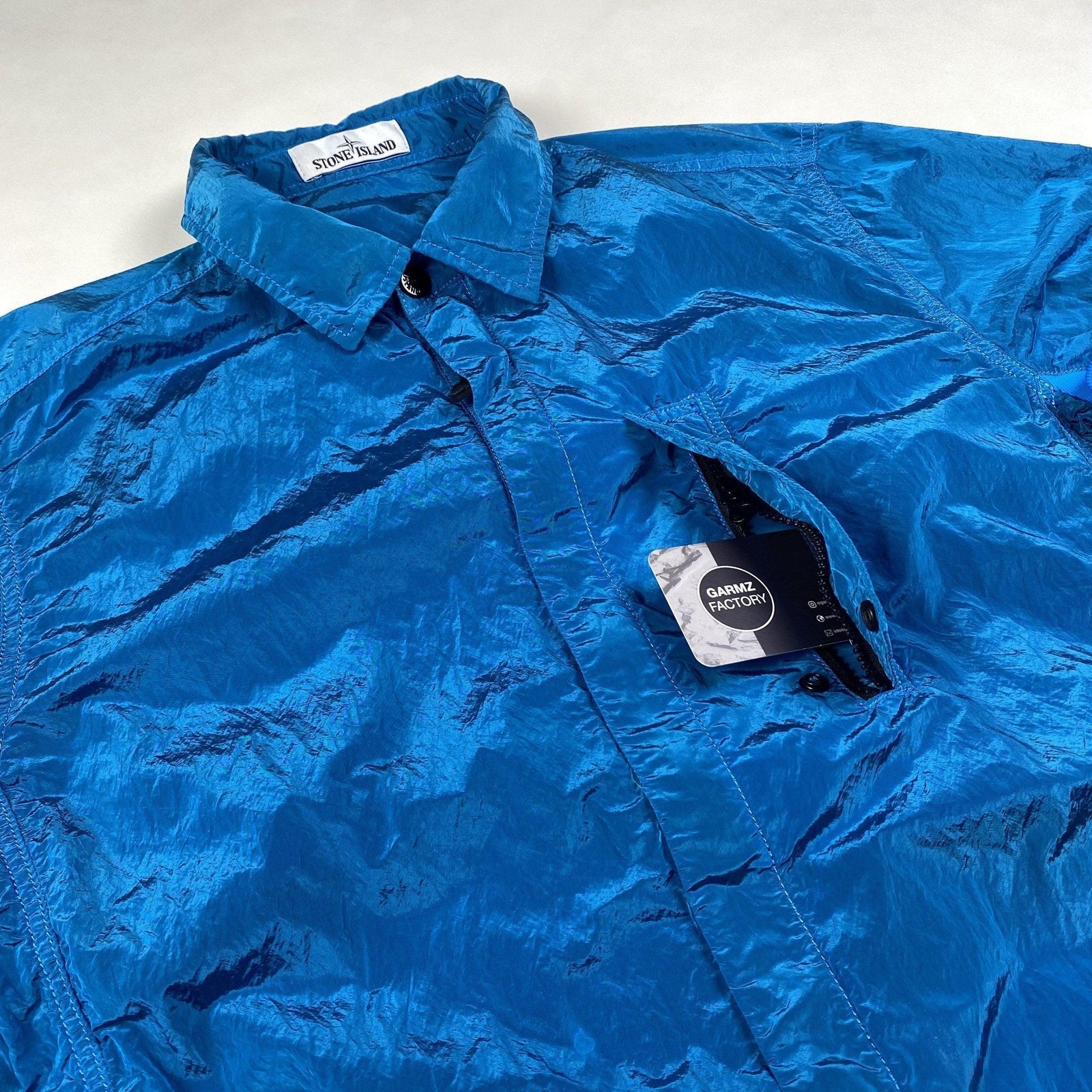 Stone Island Nylon Metal Overshirt Blue – Garmz Factory