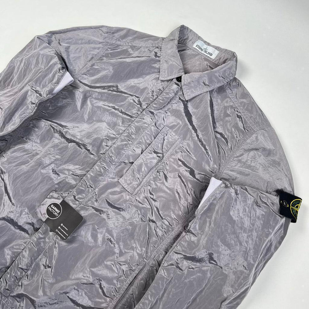 Stone island nylon metal overshirt lavender sales