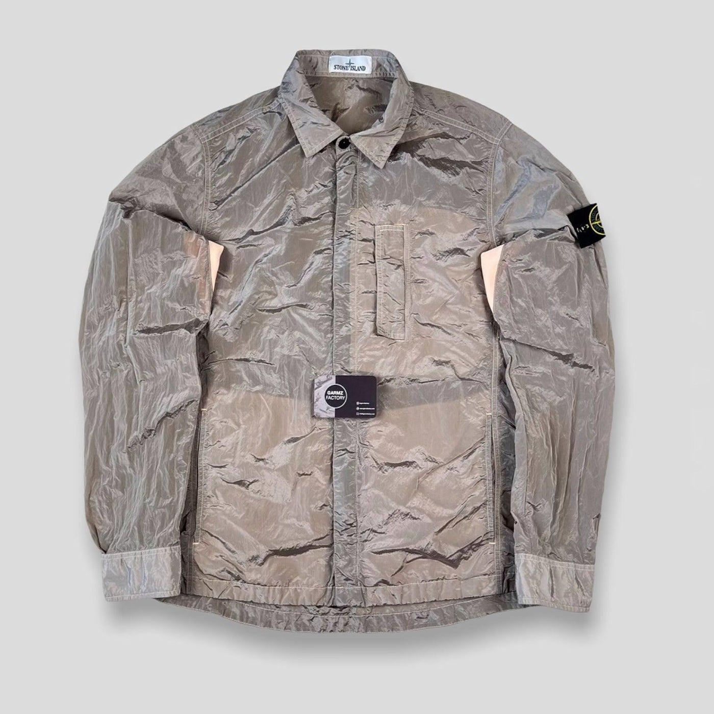 Stone Island Nylon Metal Overshirt Silver – Garmz Factory
