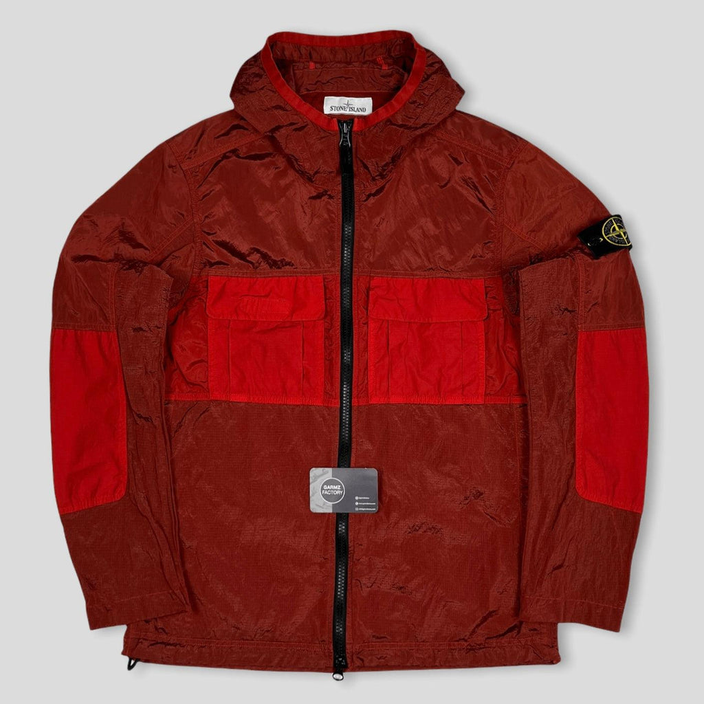 Stone Island Nylon Metal Ripstop Hooded Jacket Red – Garmz Factory