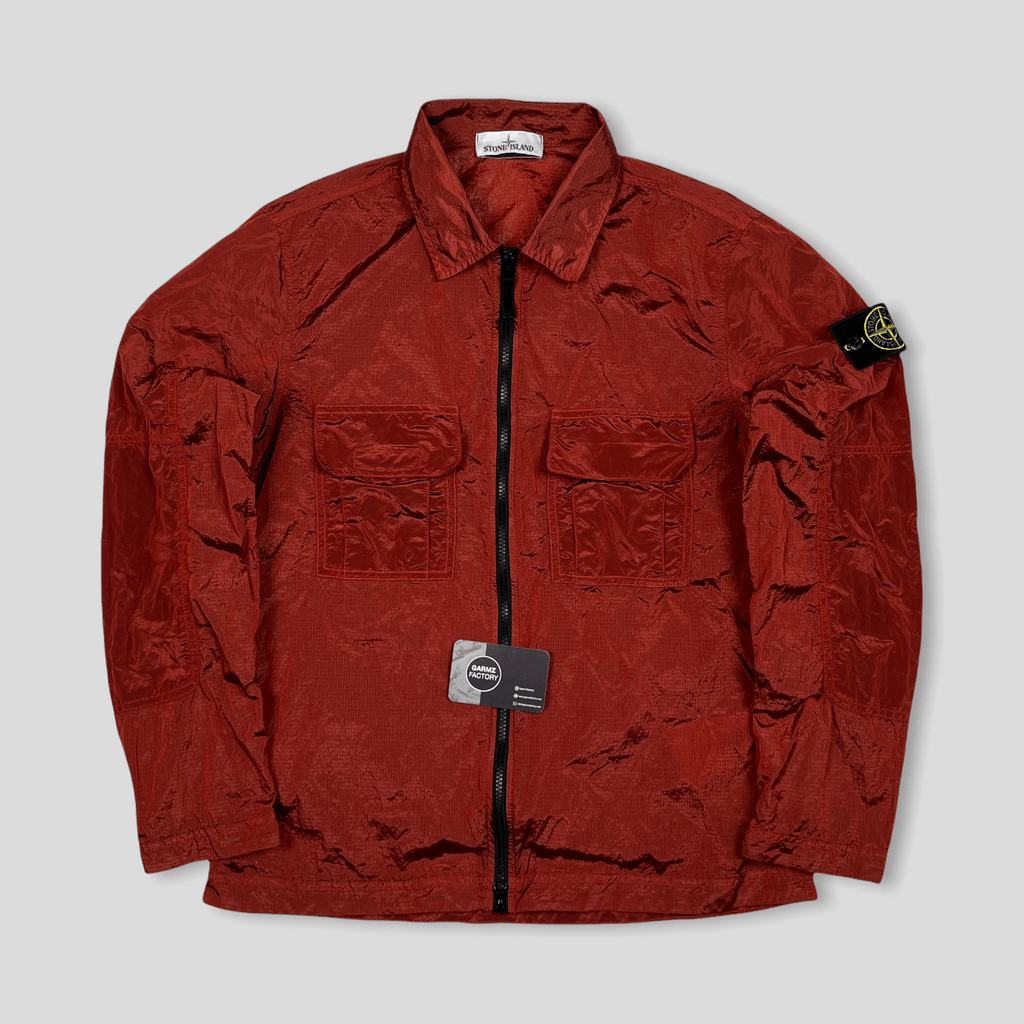 Stone Island Nylon Metal Ripstop Overshirt Red – Garmz Factory