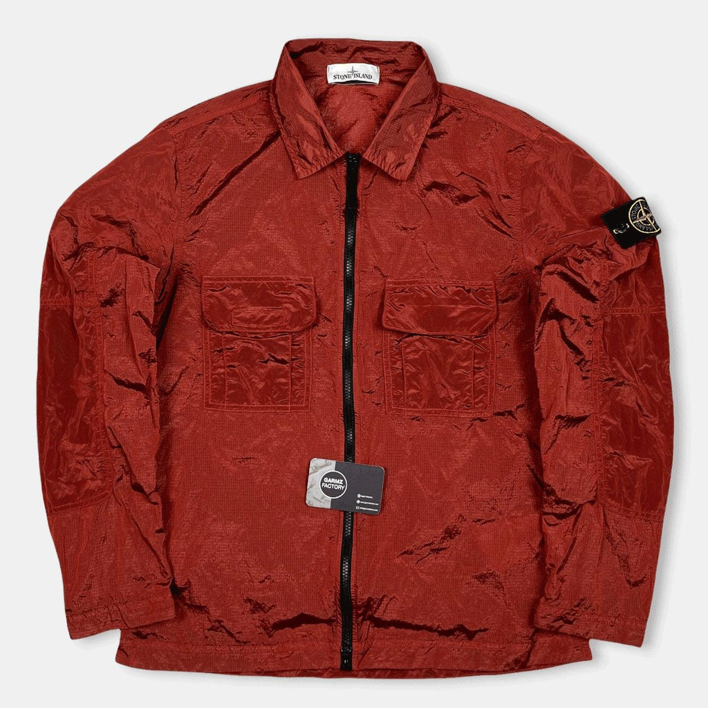 Stone Island Nylon Metal Ripstop Overshirt Red – Garmz Factory