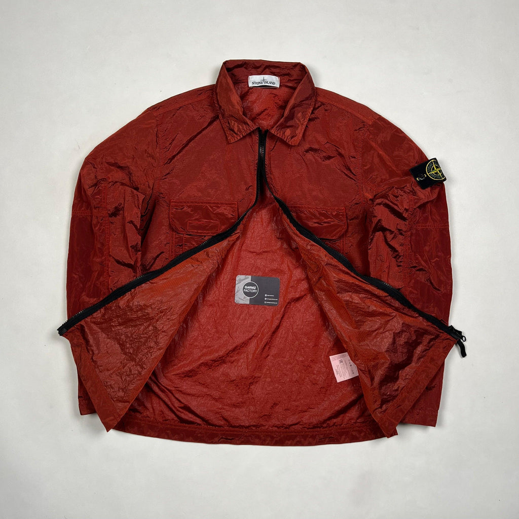 Stone Island Nylon Metal Ripstop Overshirt Red – Garmz Factory
