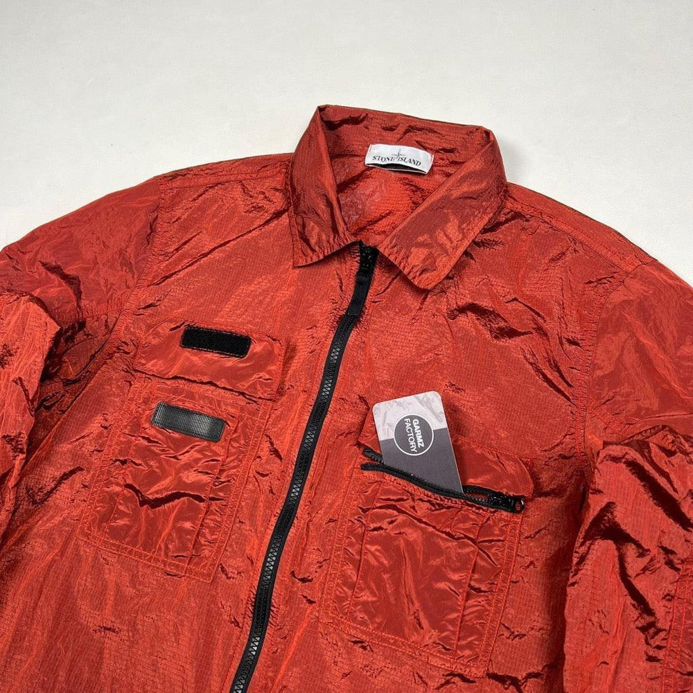 Stone Island Nylon Metal Ripstop Overshirt Red – Garmz Factory
