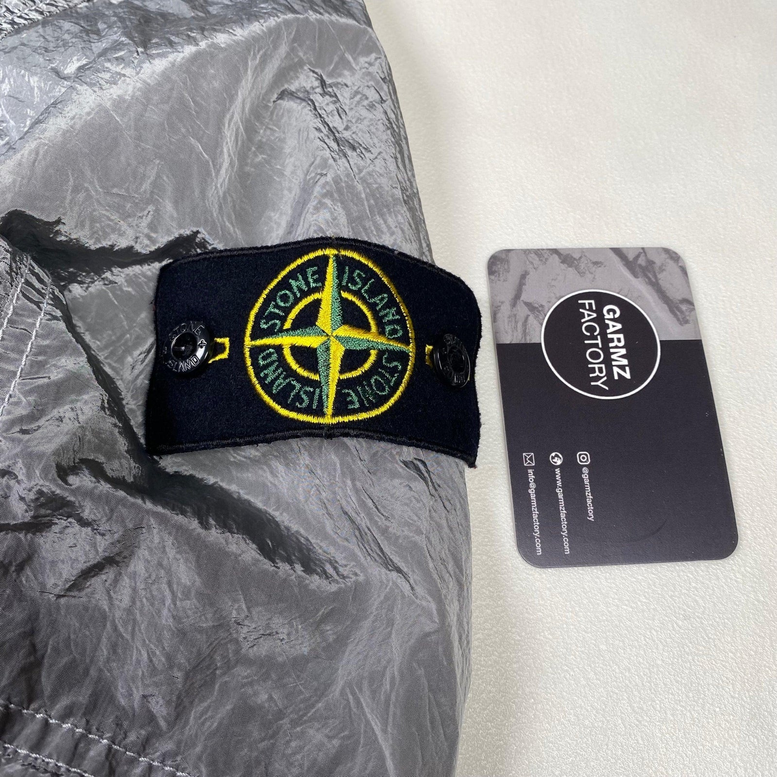 Stone Island Nylon Metal ripstop overshirt Silver Garmz Factory