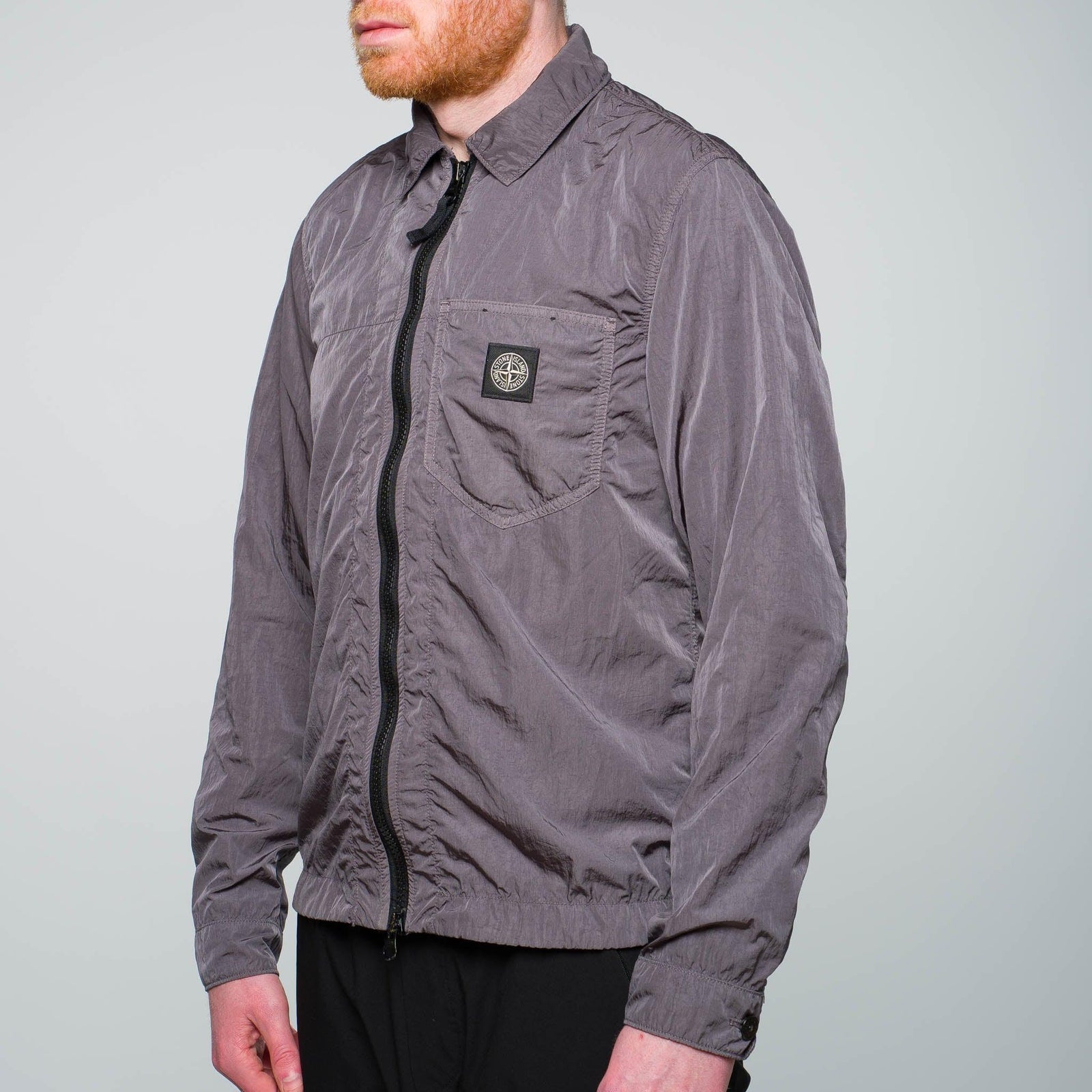 m*2様 STONE  01ssLAMINATED NYLON JA AW02 STONE ISLAND QUILT-LINED MONOFILAMENT JACKET - Jazzy Badger