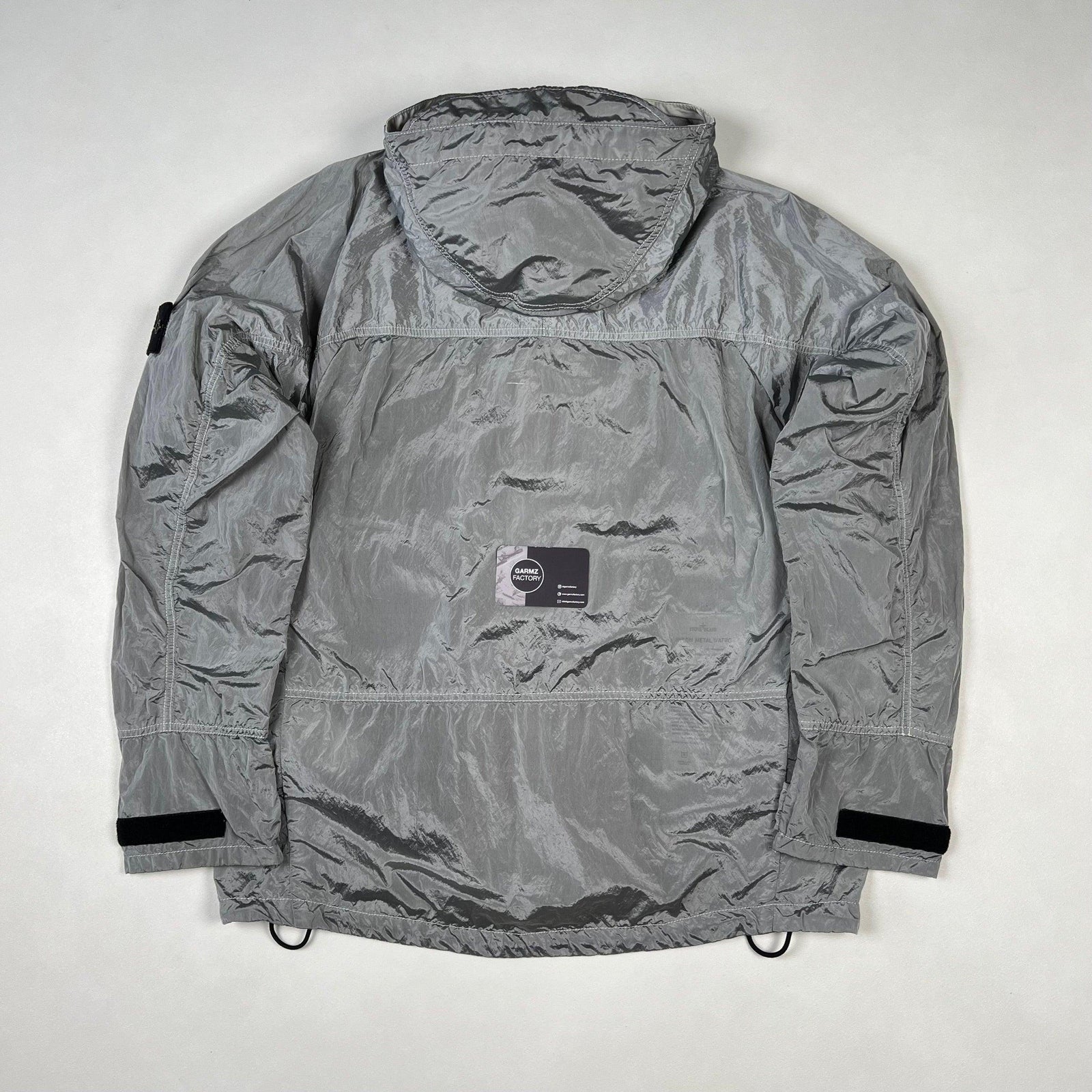 Stone Island Nylon Metal Watro Hooded Jacket SIlver – Garmz Factory