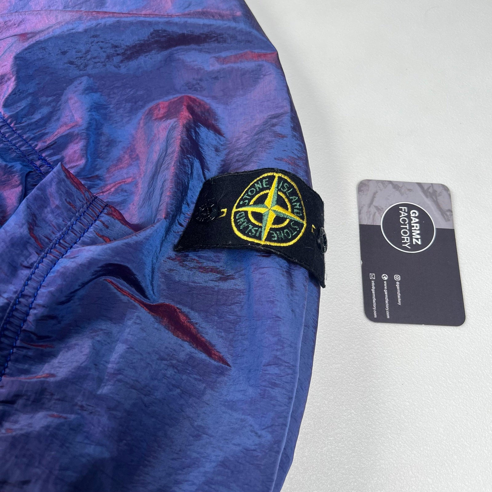 Stone Island Nylon Metal Watro Weft Jacket Red Purple – Garmz Factory